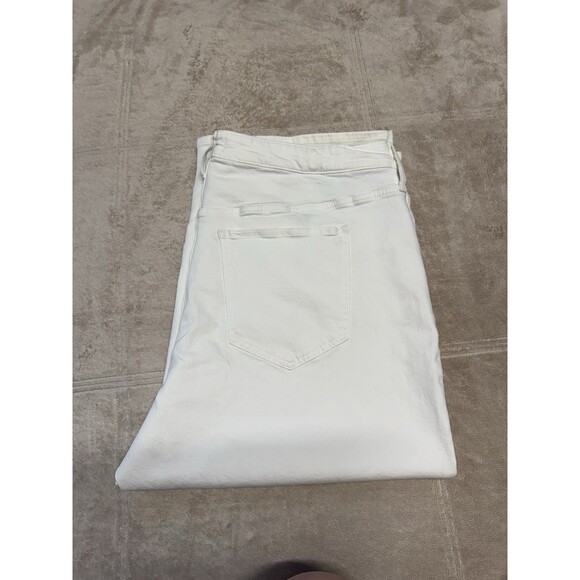 Madewell The Plus Perfect Vintage Wide Leg Crop Jean Tile White Sz 20W NJ406 - Picture 7 of 16